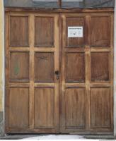 Photo Texture of Doors Double Wooden